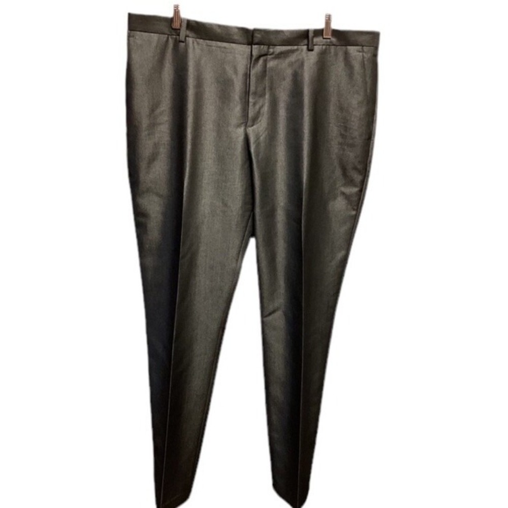 Perry Ellis Men's Slim-Fit Lightweight Dress Pants‎ Light Grey Plaid 38x32 NWT